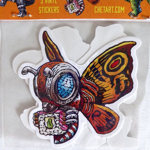 NEW GODZILLA MECHAGODZILLA MOTHRA JAPAN KAIJU MONSTERS VINYL DECAL STICKER LOT - Picture 5 of 6